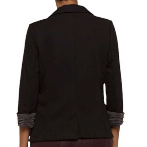 Skies Are Blue Black Texture Blazer New Size Large - Picture 2 of 6